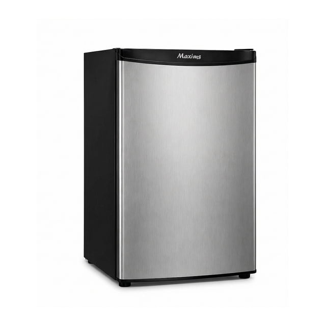 Frigobar Maxims con freezer 90 litros acero inoxidable plata