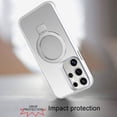 thumbnail image 4 of Designed for Samsung Galaxy S24 Magnetic Circle Kickstand with MagSafe Compatible Matte Skin Rugged Bumper Ring Holder Phone Case Cover [Clear], 4 of 8