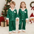 thumbnail image 3 of Aloohaidyvio Family Christmas Pajamas Matching Sets Silk Satin Comfy Pjs Long Sleeve Sleepwear Holiday Lounge Sets, 3 of 4