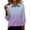 Pink, variant on 3/4 Sleeve Top for Women Fashion Casual Gradient Color Lapel Collar Loose Trendy Blouse Black XXL