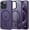 Deep Purple, variant on Strong  for iPhone 15 Pro Max Case, [Compatible with Magsafe] with Screen Protector and Camera Lens Protector, 2 in 1 Shockproof Matte Case for iPhone 15 ProMax 6.7 inch - Titanium Black