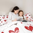 thumbnail image 5 of Castle Fairy Romantic Love Heart Twin Comforter Sets,Valentine's Day Bow Bedding Set, 5 of 8