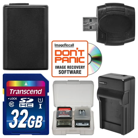 NP-FW50 Battery & Charger + 32GB SD Card Essential Bundle for Sony Alpha NEX-6, NEX-7, A3000, A5000, A5100, A6000, A7, A7R II, A7S Digital (Best Sd Card For Sony A6000)