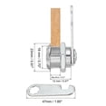 thumbnail image 2 of Uxcell Cabinet Drawer Lock, 5/8"(16mm) Security Lock Cylinder Cam with Keys Alike, Silver 2 Pcs, 2 of 8