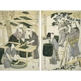 thumbnail image 2 of Utamaro, Kitagawa 18x14 White Modern Wood Framed Museum Art Print Titled - Silk-Worm Culture By Women, 2 of 4