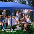 thumbnail image 2 of 10'x20' Pop Up Canopy Tent, Heavy Duty Outdoor Party Tent with Carry Bag and Adjustable Legs, Portable Commercial Instant Canopies and Folding Wedding Tent for Garden, Backyard, Patio (Blue), 2 of 9
