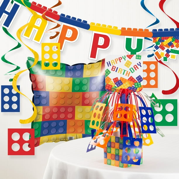 Block Birthday Party Decorations Kit