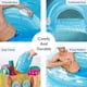 thumbnail image 3 of Fila Flotante Cama flotante de agua de piscina de PVC asiento flotante de natación inflable para adultos (azul), 3 of 8