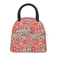 thumbnail image 2 of Logiee Small Coral Red Flowers Print Lunch Bag for Women & Men,Adult Insulated Lunch Box,Food Lunch Containers,Reusable High Capacity Lunch Tote Bags for Work, Travel, Outdoor, 2 of 9