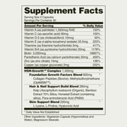 Snap Supplements Hair, Skin and Nails Support with Biotin and Collagen, 60 Capsules, Adult Dietary Supplement, Easy-to-Use Capsule Format, For supports healthy-looking hair, skin and nails