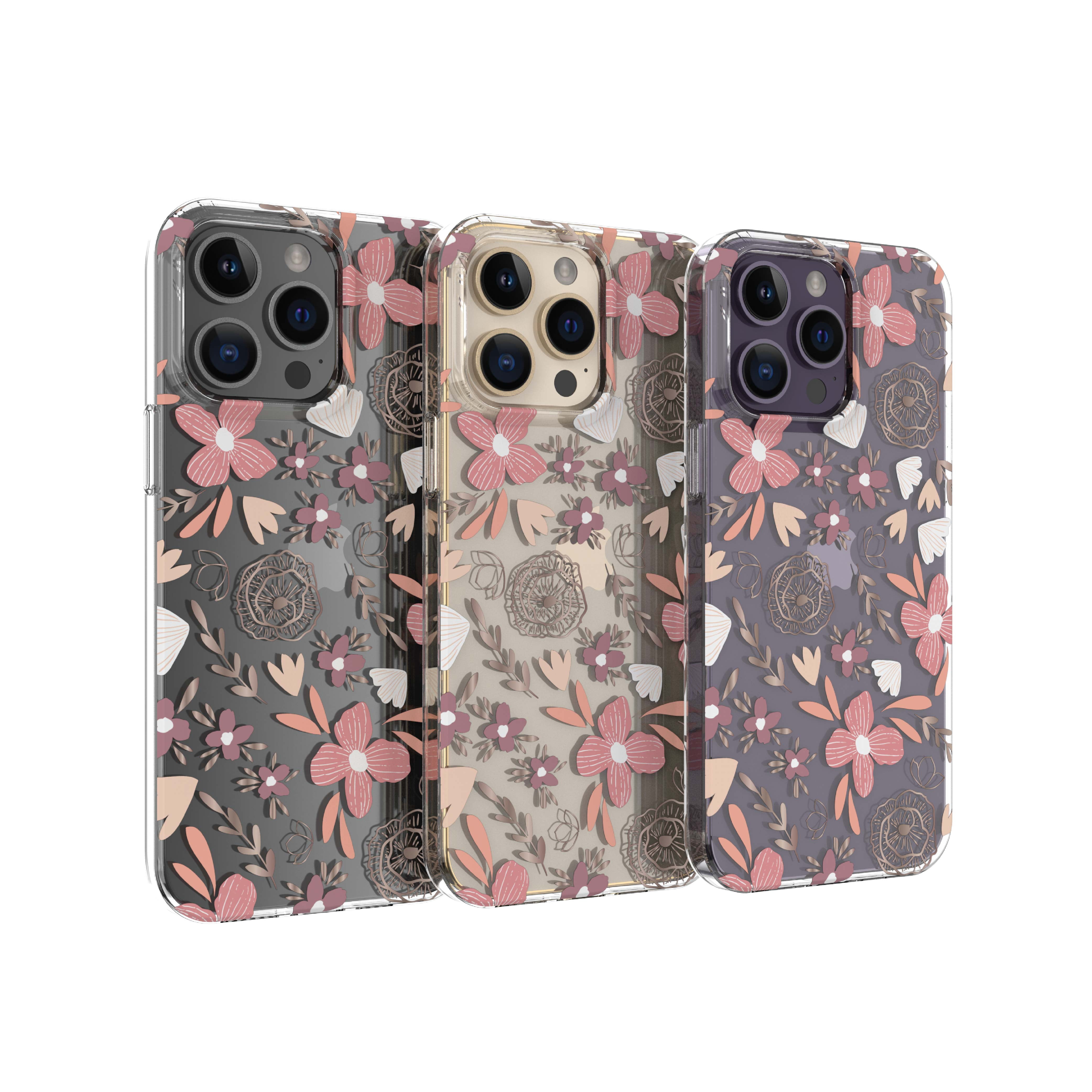 onn. Phone Case for iPhone 14 Pro Max - Tropical Pink Floral