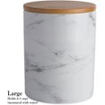 thumbnail image 2 of Design Imports CAMZ38970 White Marble Ceramic Canister - Set of 3, 2 of 5