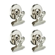 Pen + Gear 30mm Refrigerator Magnet Hook Clips for Photo Displays, Silver Color,4 Counts,73.9g