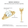 thumbnail image 5 of Rosec Jewels Moissanite Asscher Cut Engagement Ring 3 Carat - Celtic Knot Ring - 8 mm - D-VS1 Grade Certified - with Jewelry Box, 10K Yellow Gold, US 11.50, 5 of 8