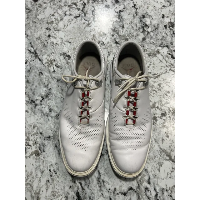 N I-K-E A i r-Jor-dan ADG 4 White Grey Pure Platinum Men's Golf Shoes Sz 10 DM0103105