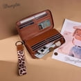 thumbnail image 3 of Wrangler Women's Boho Aztec Wristlet Wallet - Stylish Western Credit Card Holder, Brown, 3 of 6