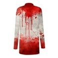 thumbnail image 6 of TFEOQRY Women's Evil Pattern Cardigan Long Sleeve Open Front Coat Casual Fall Winter Outerwear Red-1, 6 of 6