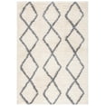 thumbnail image 3 of SAFAVIEH Venus Nanda Geometric Shag Area Rug, Ivory/Grey, 5'3" x 7'6", 3 of 10