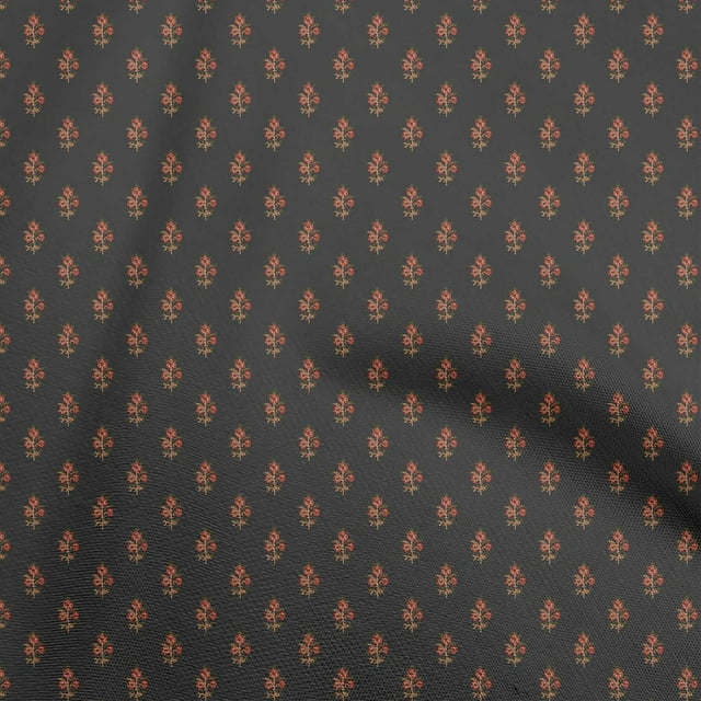 oneOone Tissu Jersey Coton Rouille Marron Matériel de Robe Tissu Imprimé Tissu au Mètre 58 Pouces de Large-Za