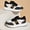 Black, variant on Women's Large Size Thick Platform Sneakers - Round-Toe Lace-Up Low-Top Dad Shoes Suitable for - Casual Wear, Gym, Shopping & Everyday Use - Cushioned TPR Sole & Wide Fit, Women Shoes
