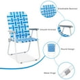 thumbnail image 3 of Zimtown Patio Lawn Chair Set, 8 Pack Outdoor Beach Chair Portable Camping Chair(Blue), 3 of 9