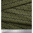 thumbnail image 3 of Soimoi Polyester Crepe Fabric Wreath Leaves Print Sewing Fabric Yard 42 Inch Wide, 3 of 3