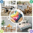 thumbnail image 4 of Colorful Tie Dye Wave Pattern Square Tablecloth,Waterproof Square Table Cover,Wipeable Spillproof Washable Table Cover for Home Kitchen Party Decor 42"X42"(107x107cm), 4 of 6