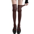 thumbnail image 3 of TINZ Chaussettes Rouges d'Automne et d'Hiver pour Femmes Modèles Catwalk Rouges avec Chaussettes au Genou et Bas d'Ancrement Empilés. Nylons avec Jarretelles Résille Shorts Lingerie pour Poupées, 3 of 3