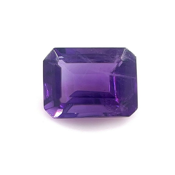 Certified Genuine 1.5 Carat Amethyst Emerald Shape Step Cut 8x6 mm Loose Gemstone February Birthstone