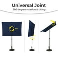 thumbnail image 3 of GRANDPATIO Outdoor 6x4 Ft Rectangular Balcony Umbrella, 360°Tilt & Rotation Flat Umbrella Shade, Navy Blue, 3 of 8