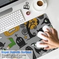 thumbnail image 4 of Long Mouse Pads for Desk,Halloween Witch Spooky Icons Pattern Desk Mats on Top Of Desks, Desk Mouse Pad Extra Large with 3mm Non-Slip Base and Stitched Edge for Gaming,Office,Work,Home 31.5x11.8in, 4 of 5