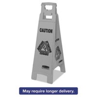 Rubbermaid Commercial Executive 4-Sided Multi-Lingual Caution Sign