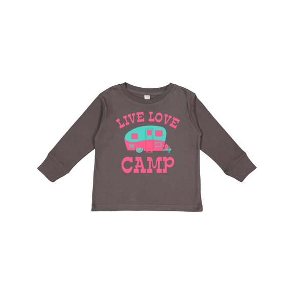 Inktastic Live Love Camp Rv Girls Long Sleeve Toddler T-Shirt