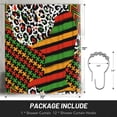 thumbnail image 4 of XMXT Shower Curtain Liner with Iron Hooks, Waterproof African Elements Illustration Shower Curtains for Bathroom Decor Accessories, 72 x 72 inches, 4 of 9