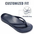 thumbnail image 4 of Smile Popcorn Women's Flip Flops Lightweight Thong Sandals Summer Beach Sandals with Arch Support, Navy, 4 of 7