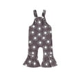 thumbnail image 1 of hirigin Toddler Kids Girls Overalls Sun Print Sleeveless Flare Pants Straps Jumpsuits Summer Casual One-Piece Clothes, 1 of 7