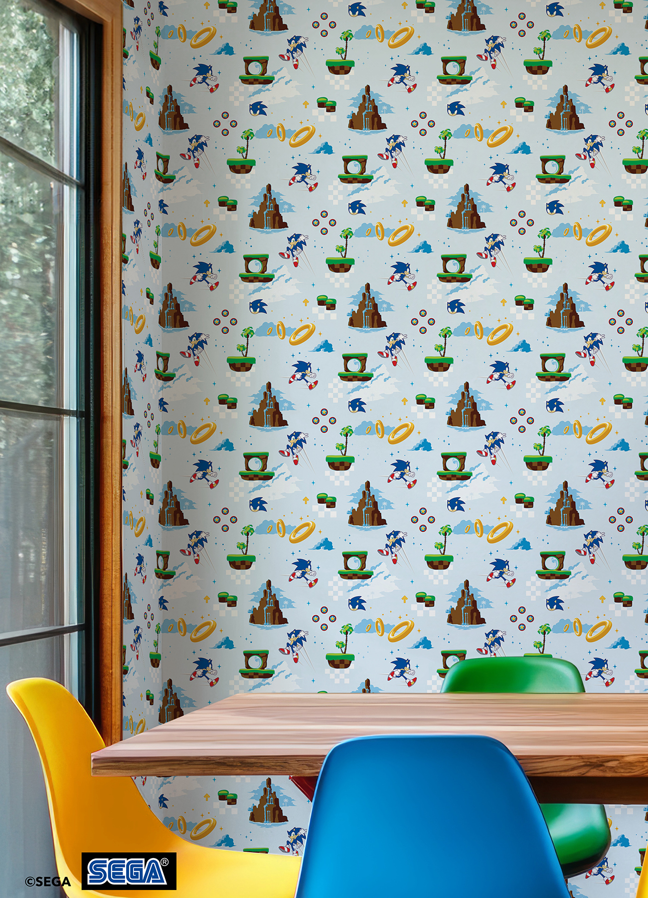 RoomMates Sonic The Hedgehog Green Hill Zone Peel and Stick Wallpaper