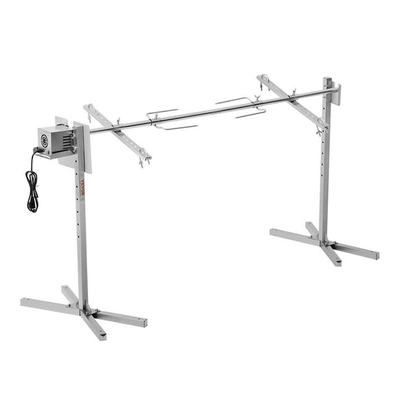 132 lb High-Capacity Electric Rotisserie Grill Smoker, 56" Stainless Steel BBQ Pit for Whole Hog, Lamb, or Multiple Chickens, Outdoor Cooking Equipment