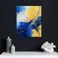 thumbnail image 5 of Chilfamy Canvas Painting Wall Art Blue and Yellow Pattern Pictures for Living Room Wall Decor 16x20 in / 12x16 in 12x16 in, 5 of 5