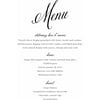 Elegant Script Deluxe Menu Card