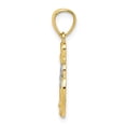 thumbnail image 2 of 10k Yellow Gold CZ 3-Heart Pendant Charm, 2 of 3