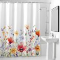 thumbnail image 4 of Wildflower Fabric Shower Curtain Colorful Leaves Floral Washable Shower Curtains for Bathroom, Waterproof Bath Curtain with Hooks Home Decor 36x72in, 4 of 8