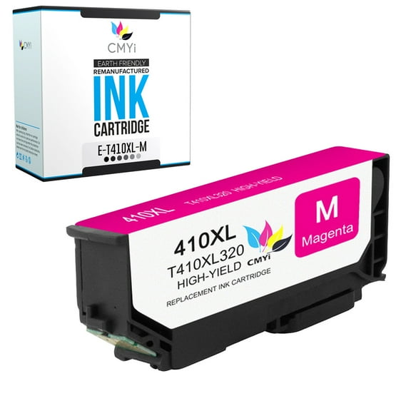 CMYi Color Ink Replacement Compatible with Epson 410XL Inkjet Printer Cartridges, XP-540, XP-7100, XP-530, XP-630, XP-640, XP-830 (1 Magenta)