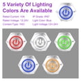 thumbnail image 3 of 1 Pcs 5/8 Inch Stainless steel Latching Button Switch 1NO 10A 12-24V Blue Button Lamp with Socket Plug with Wire, 3 of 7