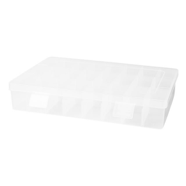 Household Plastic 24 Compartments Jewelry Earring Container Storage Case Clear