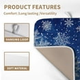 thumbnail image 3 of Winter Blue Snowflake Dish Drying Mat for Kitchen Counter Merry Christmas Snowflakes Drying Mats Xmas Holiday Dish Draining Mat Microfiber Absorbent Dish Drainer Rack Pad 16x18 Inch, 3 of 7