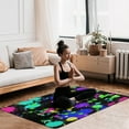 thumbnail image 4 of Neon Paint Splatters Home Decor Living Room Carpet Non-slip Soft Comfy Floor Rug Kitchen Bedroom Entrance Doormat Mats, 4 of 7