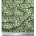 thumbnail image 1 of Soimoi Modal Satin Fabric Leaves, & Parrot Bird Printed Craft Fabric by the Yard 42 Inch Wide, 1 of 1