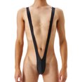 thumbnail image 2 of CHICTRY Maillot de Bain une Pièce String en V pour Hommes Noir m, 2 of 7