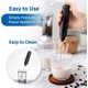 thumbnail image 4 of Mjölkskummare Elektrisk Visp, Bärbar Mini Dryck Mixer/Kaffe Skummare/Mjölkskummare för Cappuccino, Frappe, Varm Choklad (Svart), 4 of 5